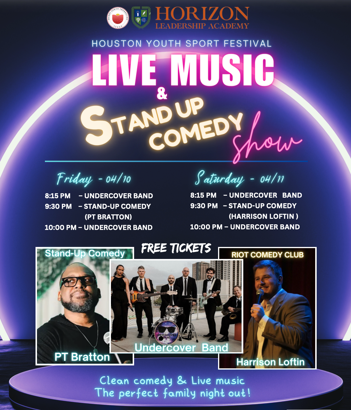 Live Music & Stand-Up Comedy Show flyer